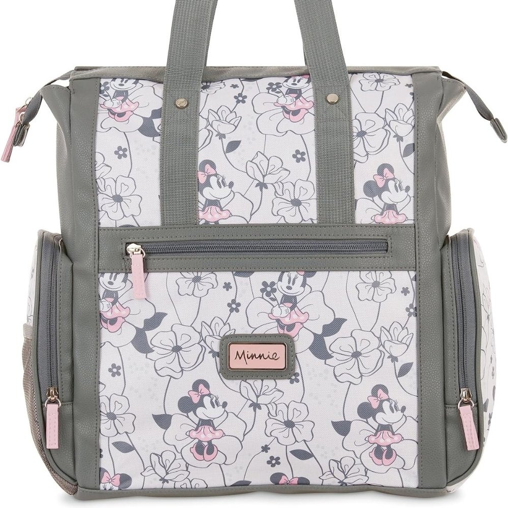 Disney Baby Diaper Bag, Minnie Mouse Convertible Tote/Backpack